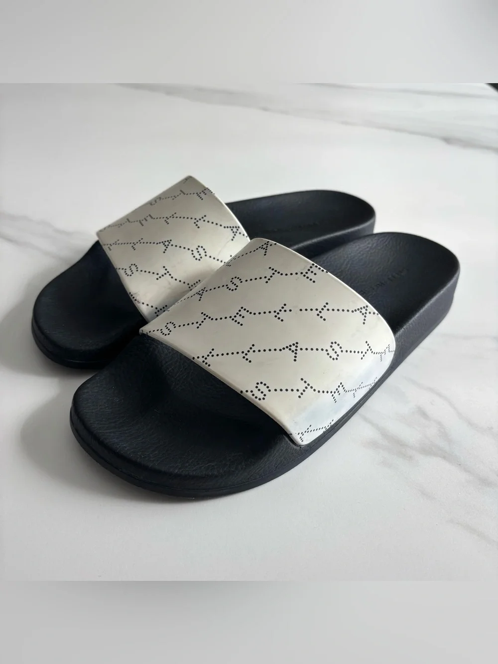 Stella McCartney Vegetarian Leather Printed Slides size 38